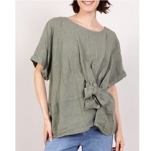 Meo Meli Linen Top Tie Front Oversized